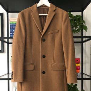 Wool and cashmere long coat